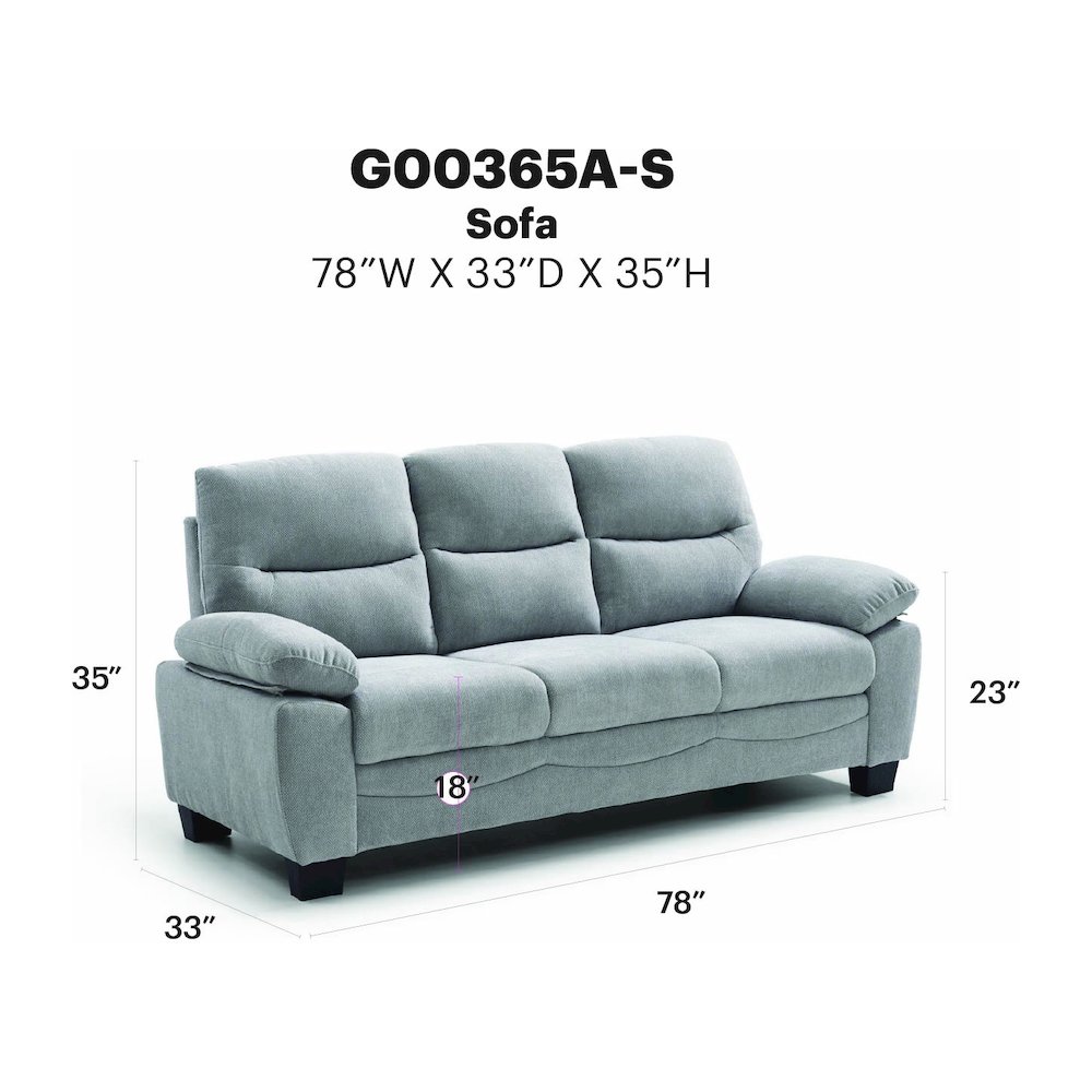 Casual Summerton Sofa Gray. Picture 6