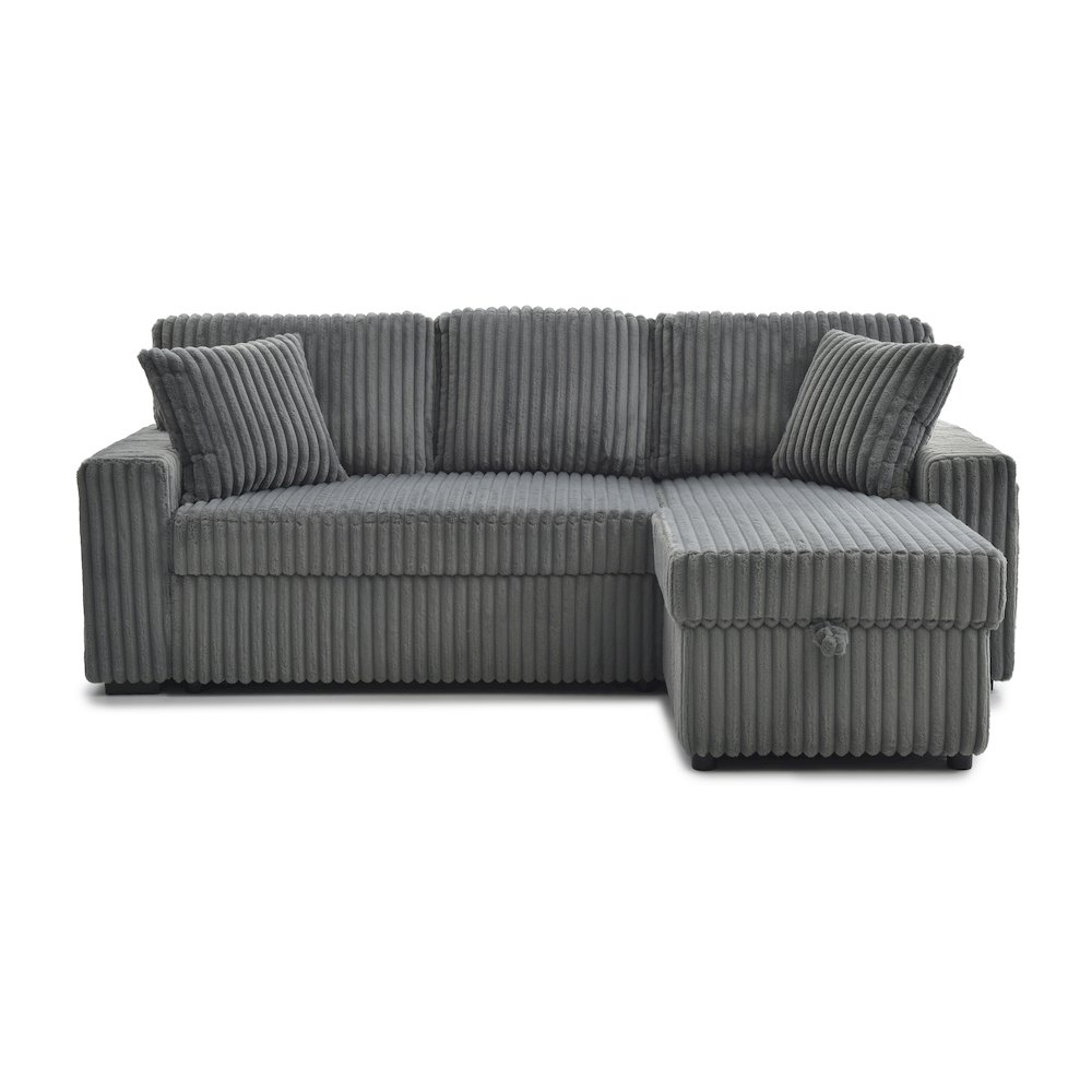 Connie Sofa Bed Chaise, Gray. Picture 3