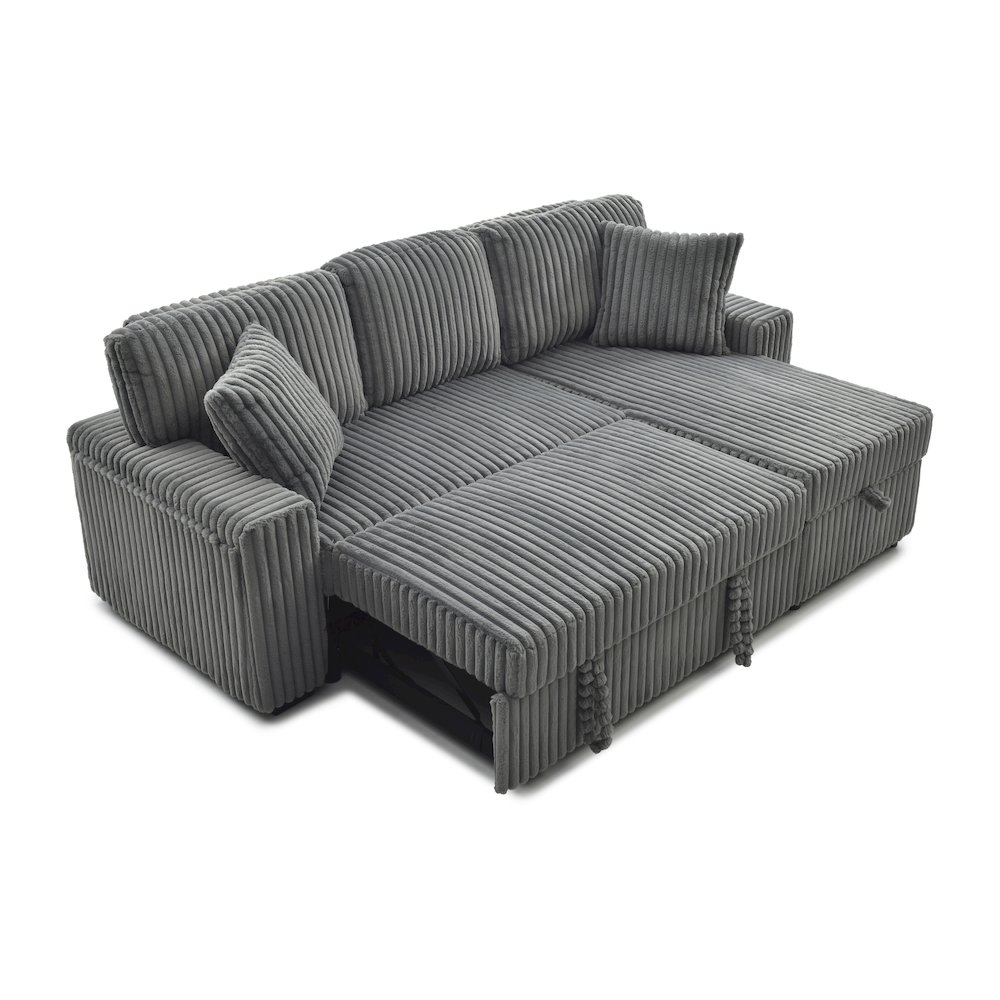 Connie Sofa Bed Chaise, Gray. Picture 6