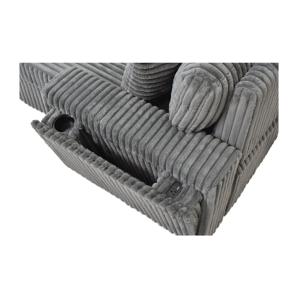 Connie Sofa Bed Chaise, Gray. Picture 4