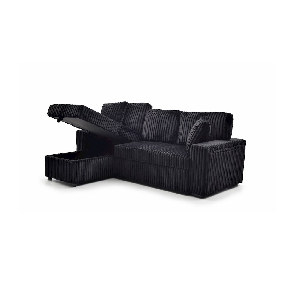 Connie Sofa Bed Chaise, Black. Picture 4