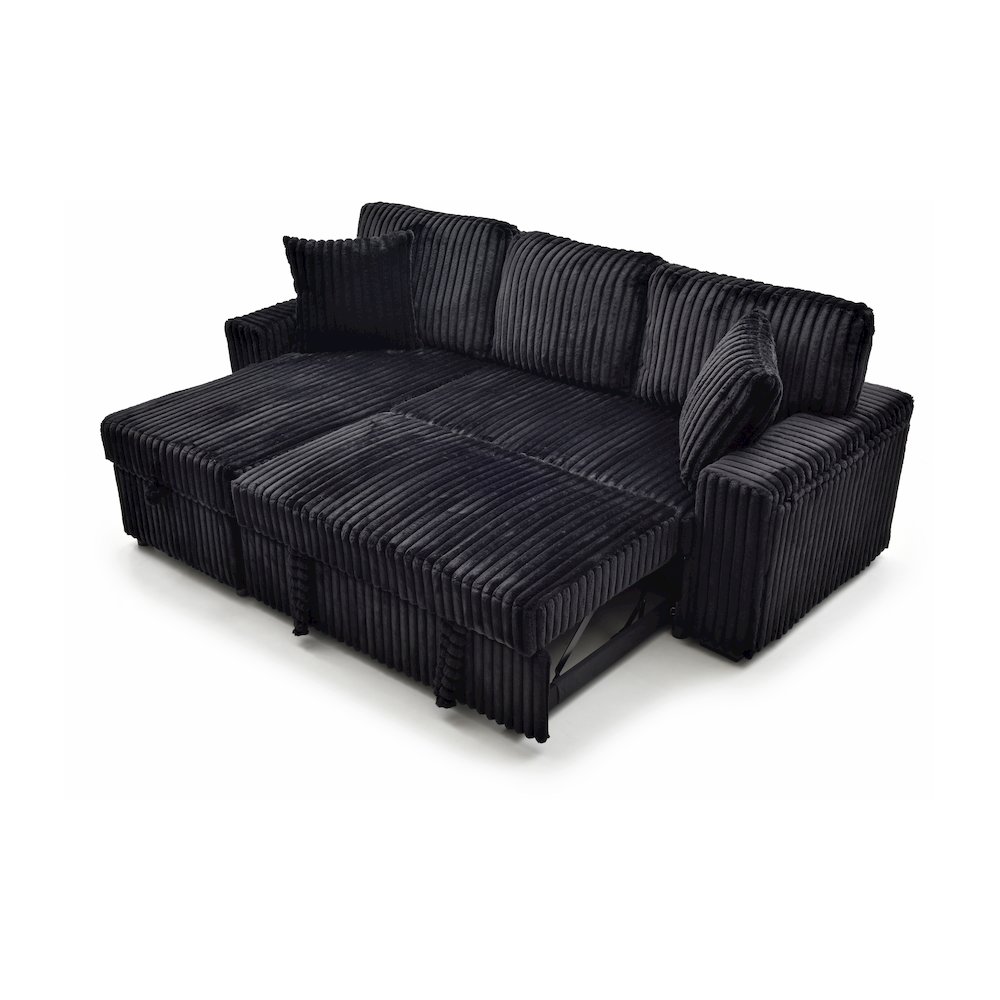 Connie Sofa Bed Chaise, Black. Picture 6