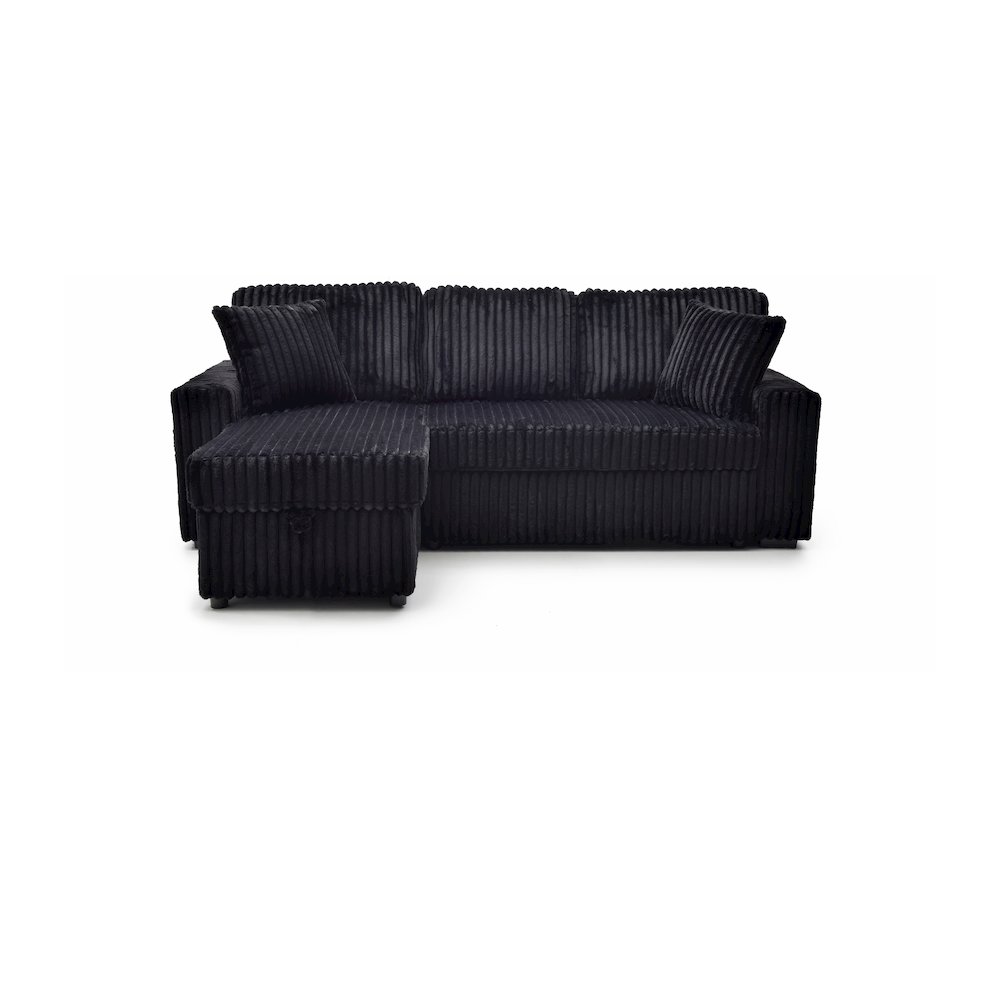 Connie Sofa Bed Chaise, Black. Picture 3