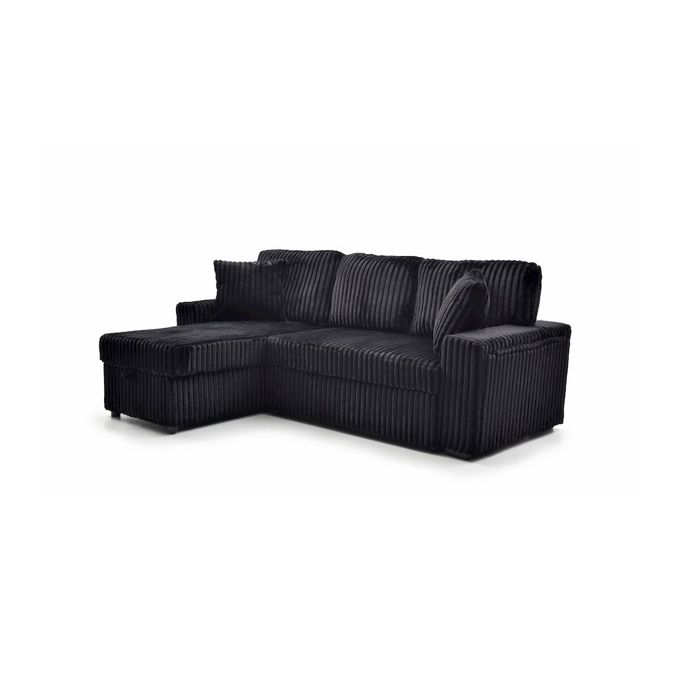 Connie Sofa Bed Chaise, Black. Picture 1