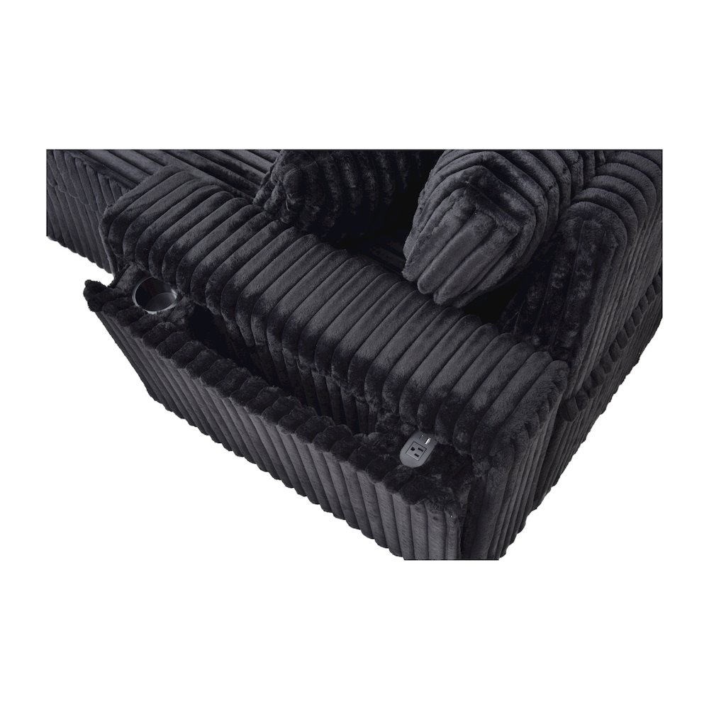Connie Sofa Bed Chaise, Black. Picture 5