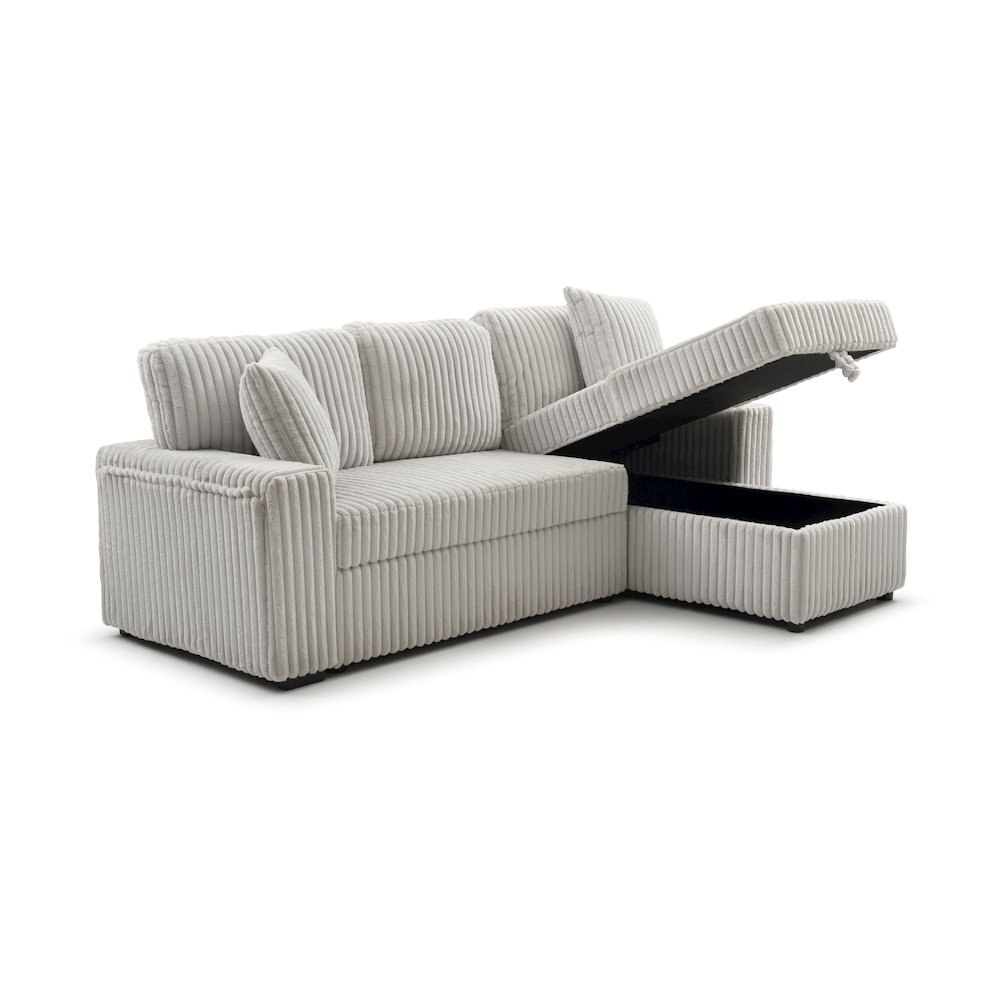Connie Sofa Bed Chaise, Ivory. Picture 7