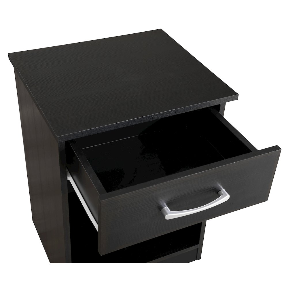 Glory Furniture Lindsey Nightstand in Black Color. Picture 3