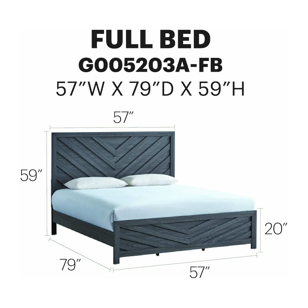 Glory Furniture Rustica Full Bed, Gray Color. Picture 7