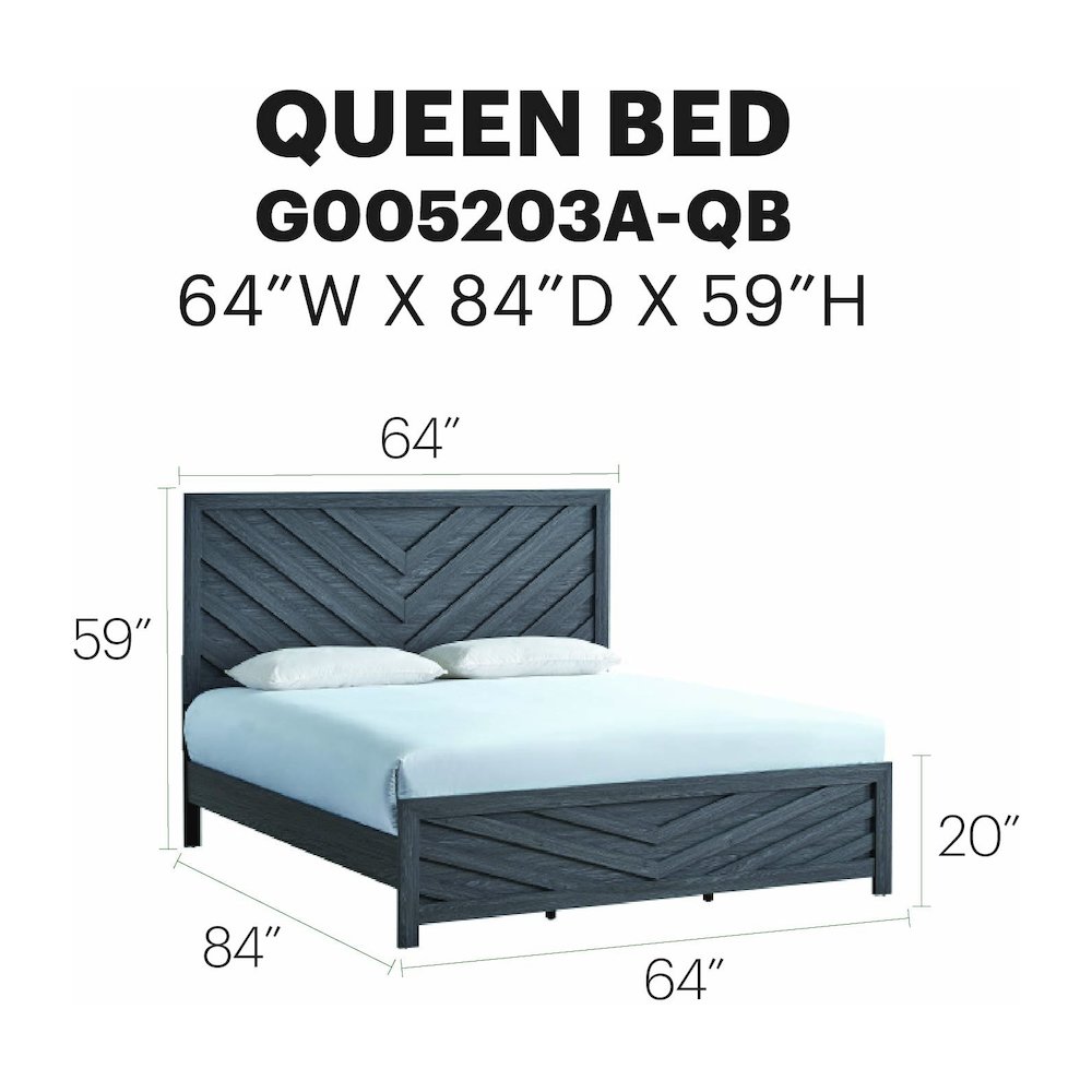 Glory Furniture Rustica Queen Bed, Gray Color. Picture 7