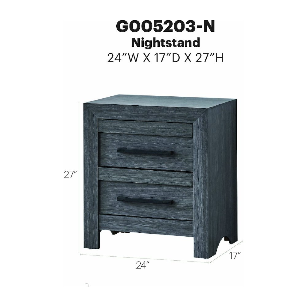 Glory Furniture Rustica Nightstand, Gray Color. Picture 7