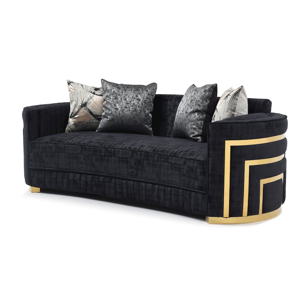 Contemporary Soledad Sofa , Black. Picture 2