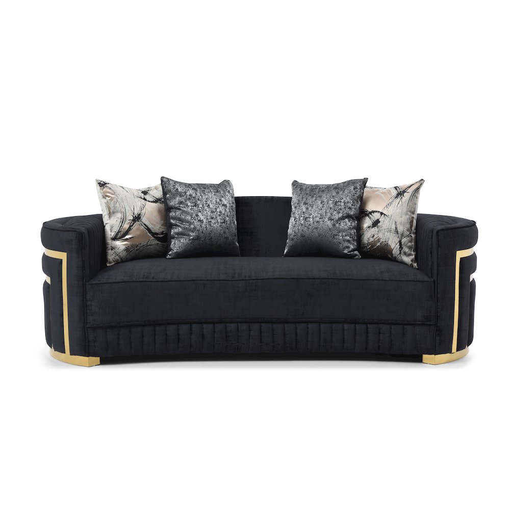 Contemporary Soledad Sofa , Black. Picture 1