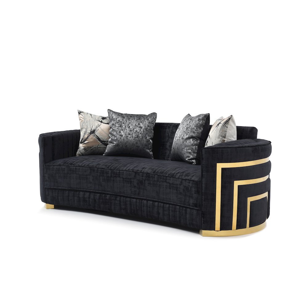 Contemporary Soledad Sofa , Black. Picture 2