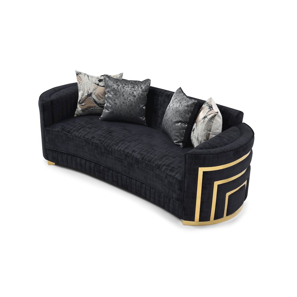 Contemporary Soledad Sofa , Black. Picture 3