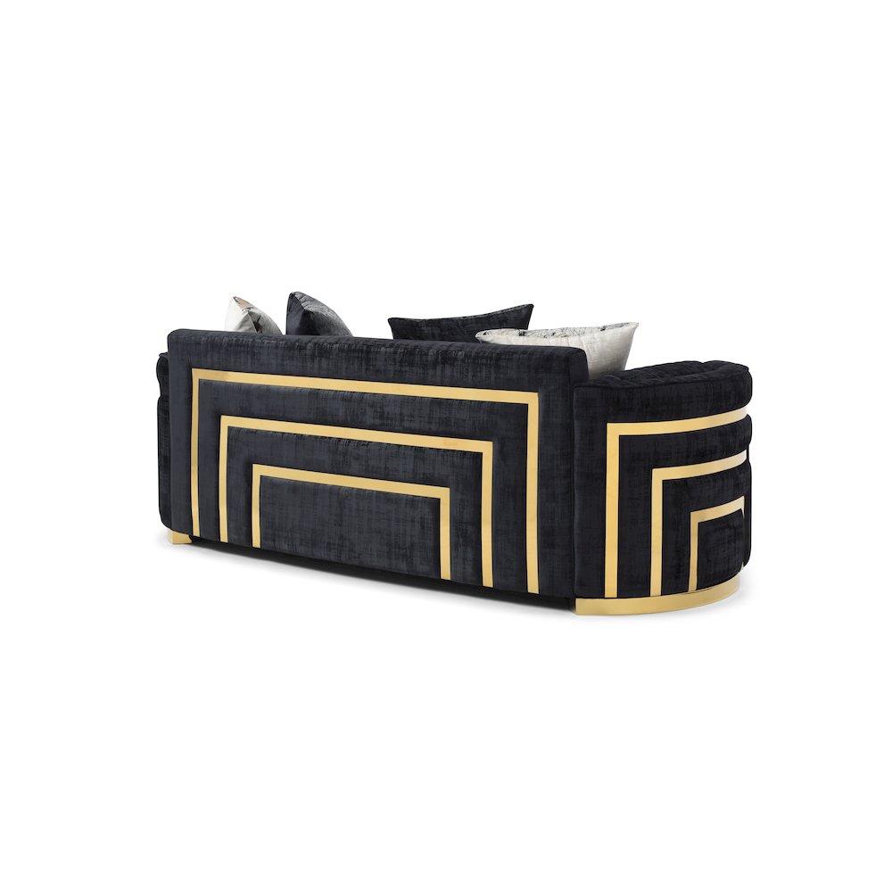 Contemporary Soledad Sofa , Black. Picture 4