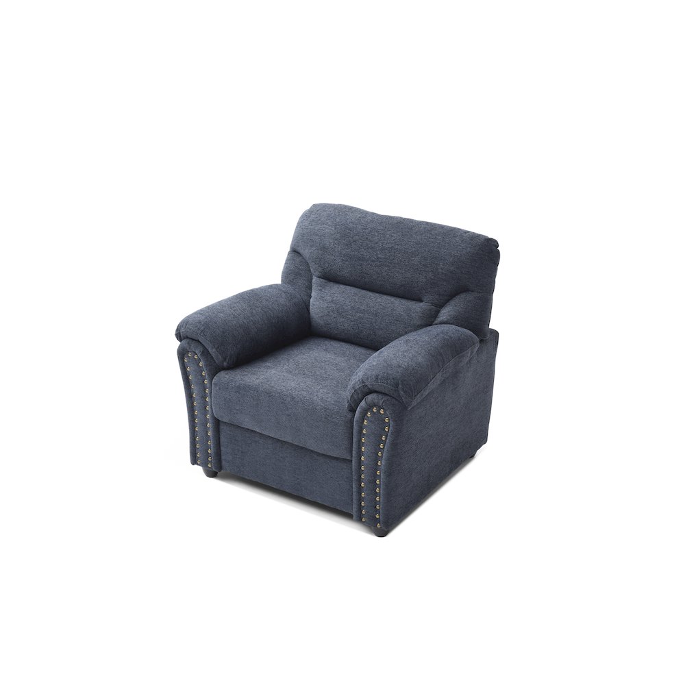 Contemporary Hamilton Chair Blue. Picture 3