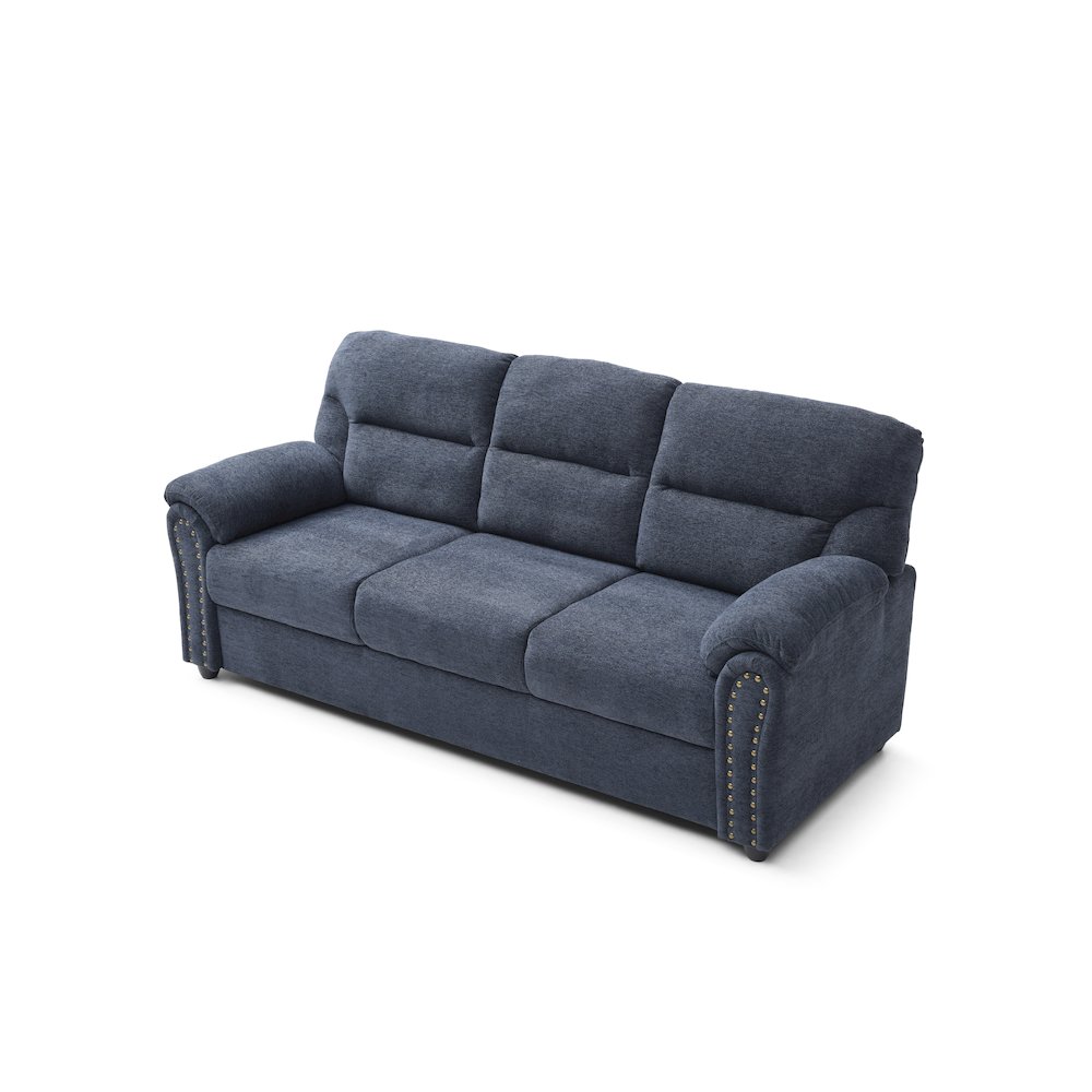 Contemporary Hamilton Sofa Blue. Picture 3