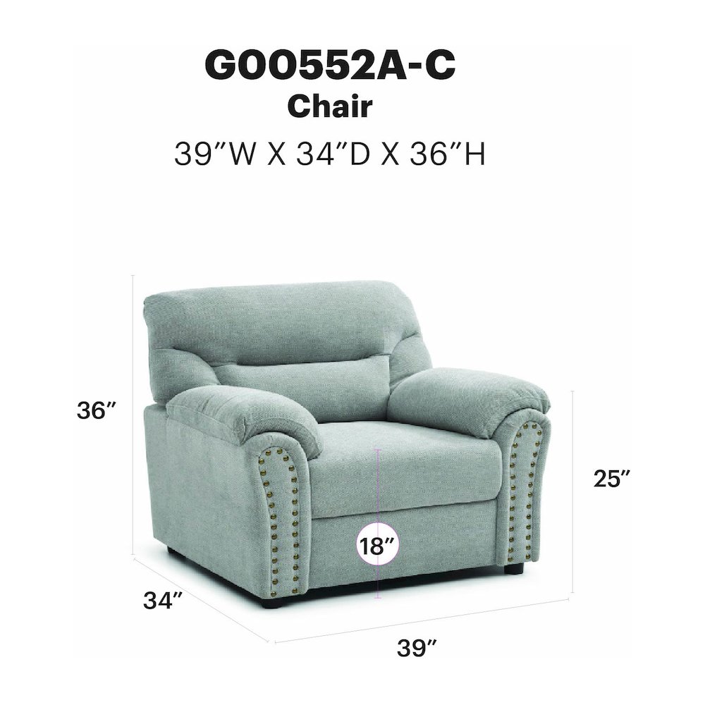Contemporary Hamilton Chair Gray. Picture 6