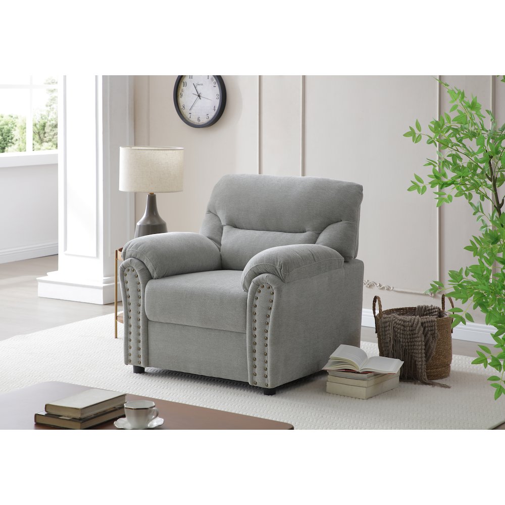 Contemporary Hamilton Chair Gray. Picture 5