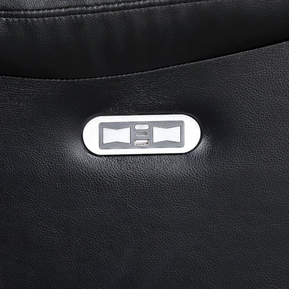 Sensa Power Reclining Loveseat.withBluetooth Speaker with Led Belt Black. Picture 7