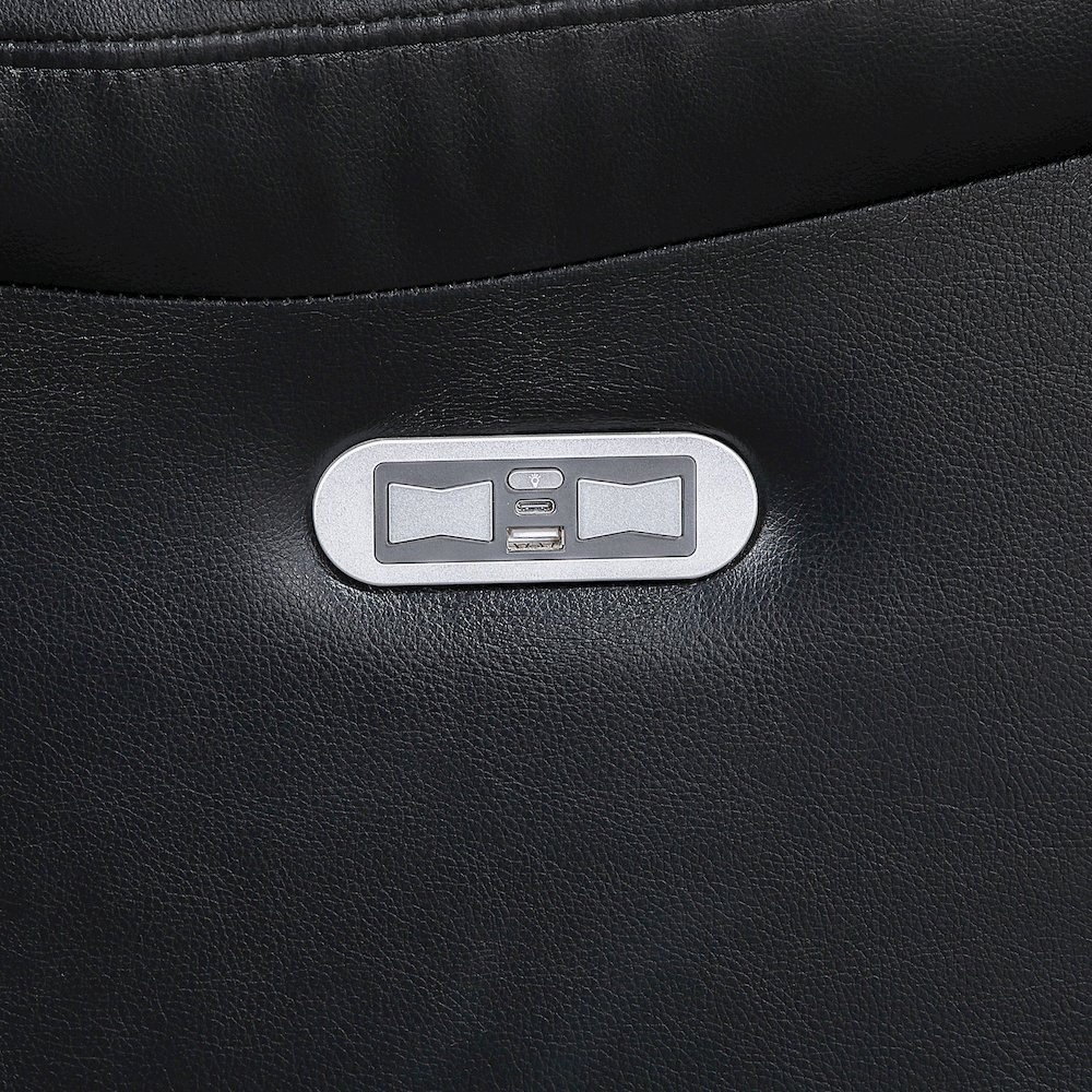 Sensa Power Reclining Sofa withTable withLed Belt Black. Picture 6