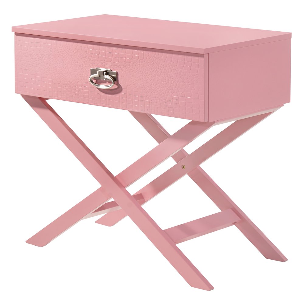 Glory Furniture Xavier Nightstand , Pink. Picture 1