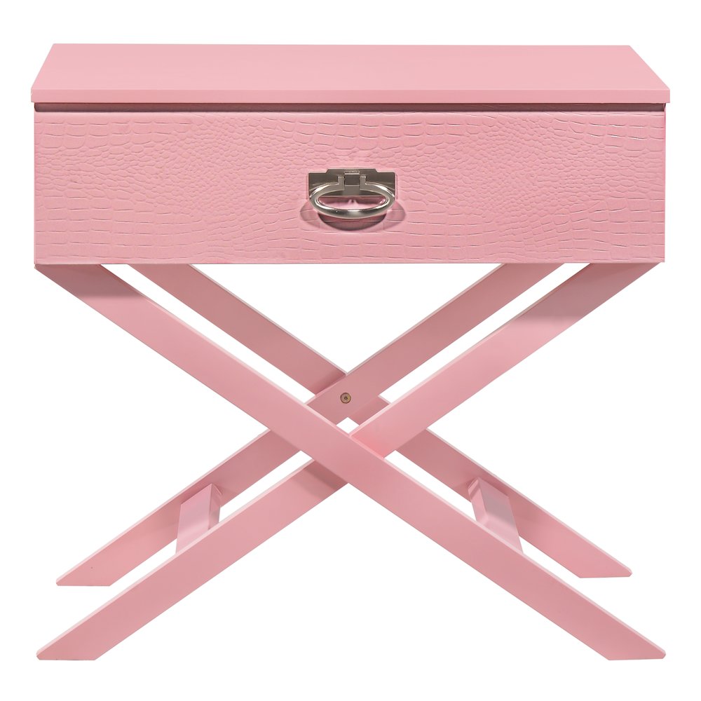 Glory Furniture Xavier Nightstand , Pink. Picture 2