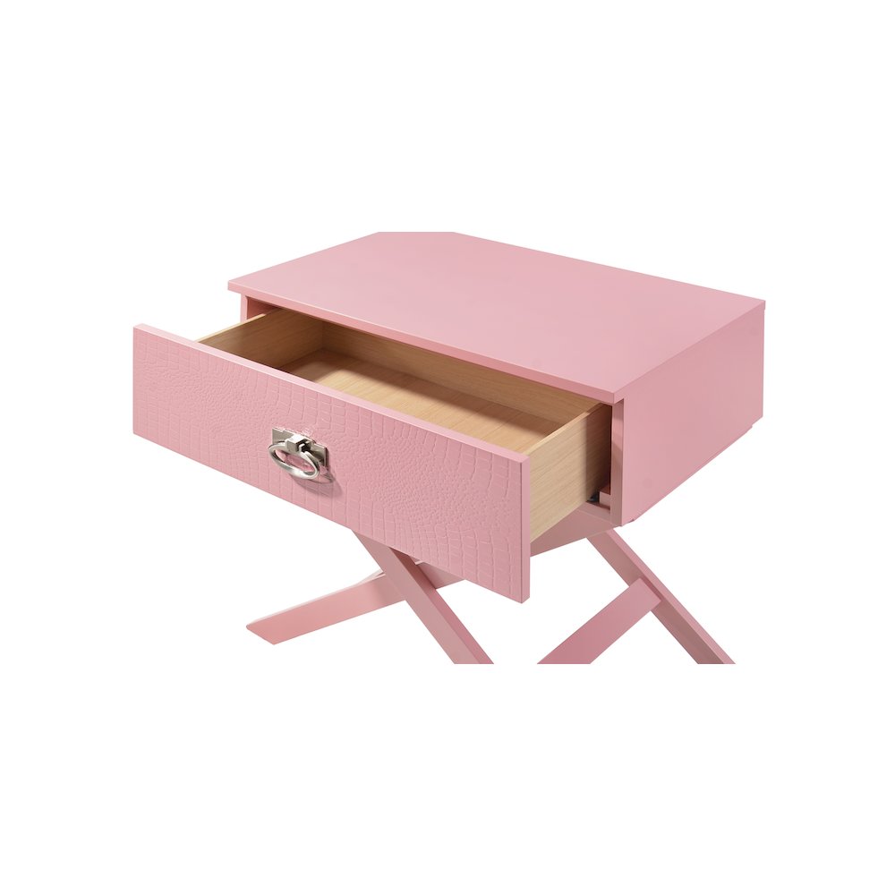 Glory Furniture Xavier Nightstand , Pink. Picture 3