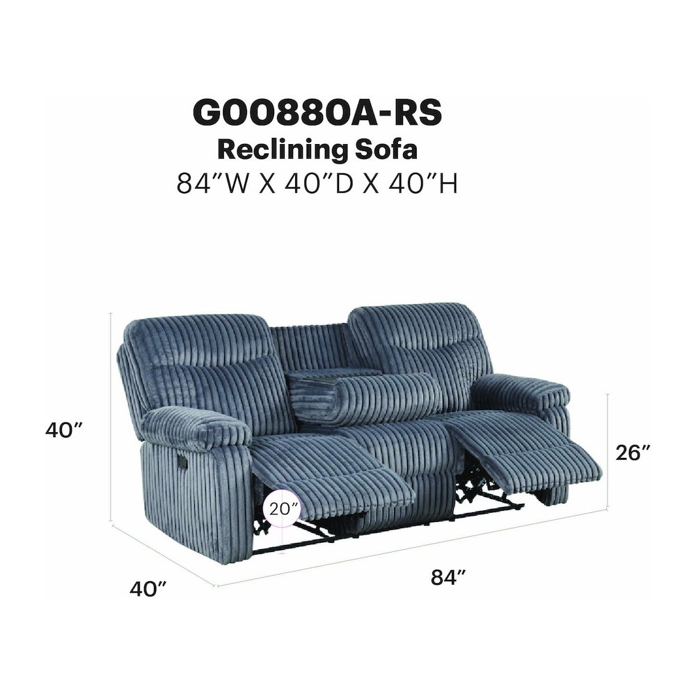 Glory Furniture Comfy Sofa, Gray Color. Picture 10