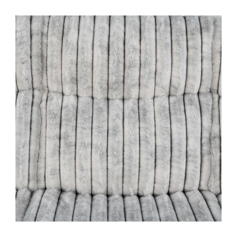 Plush Reclining Love Seat Gray. Picture 5