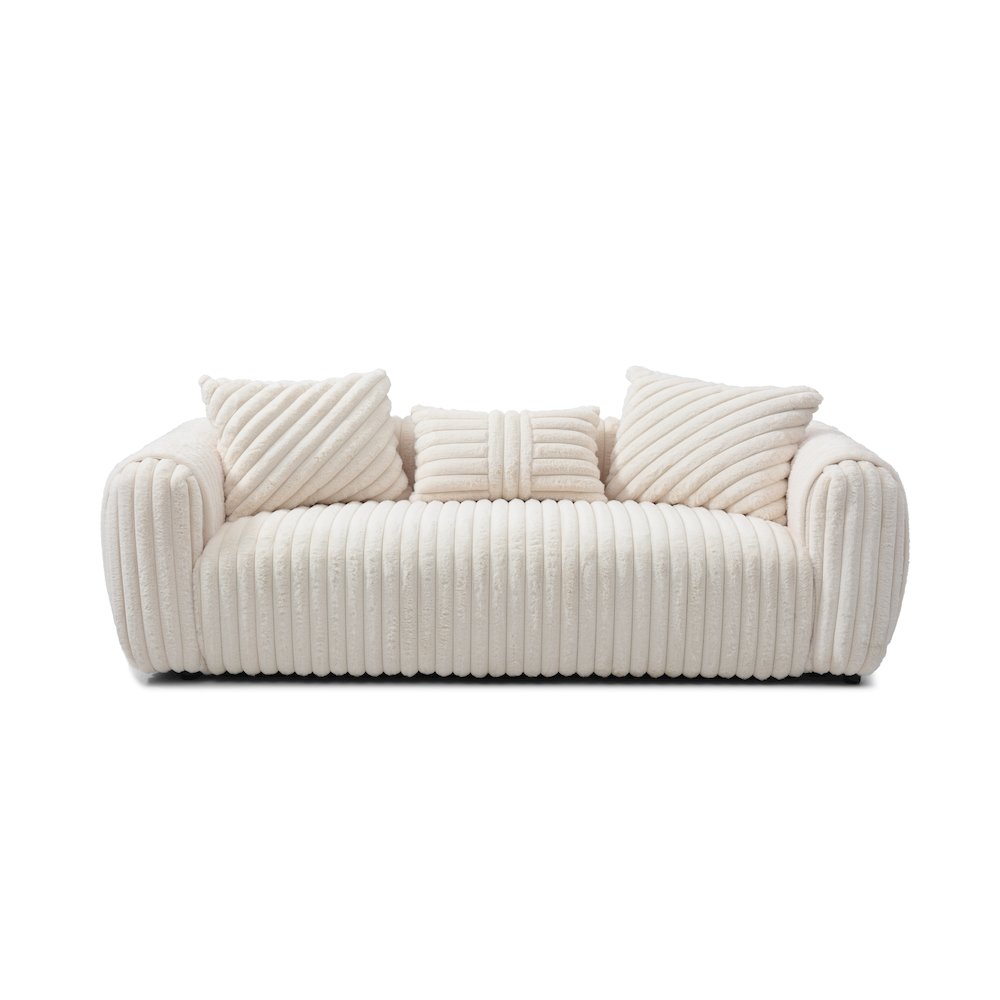 Contemporary Cancun Sofa , White. Picture 1