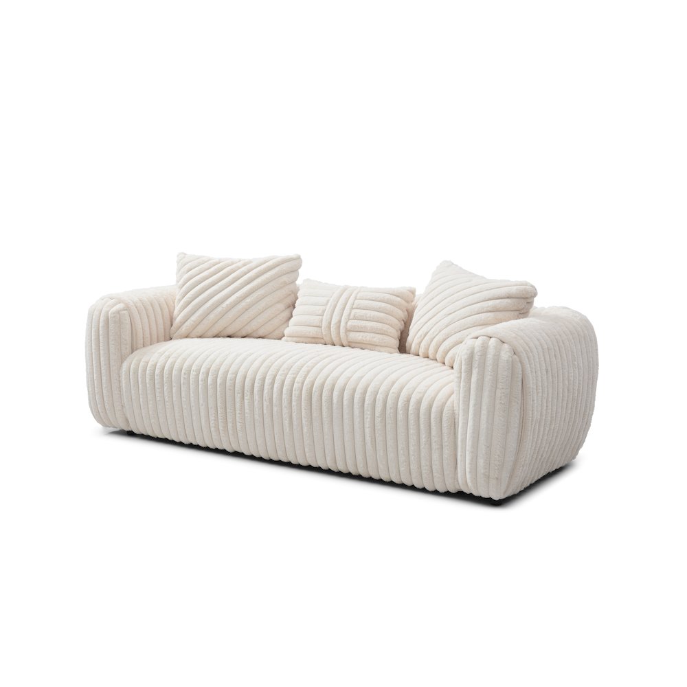 Contemporary Cancun Sofa , White. Picture 2