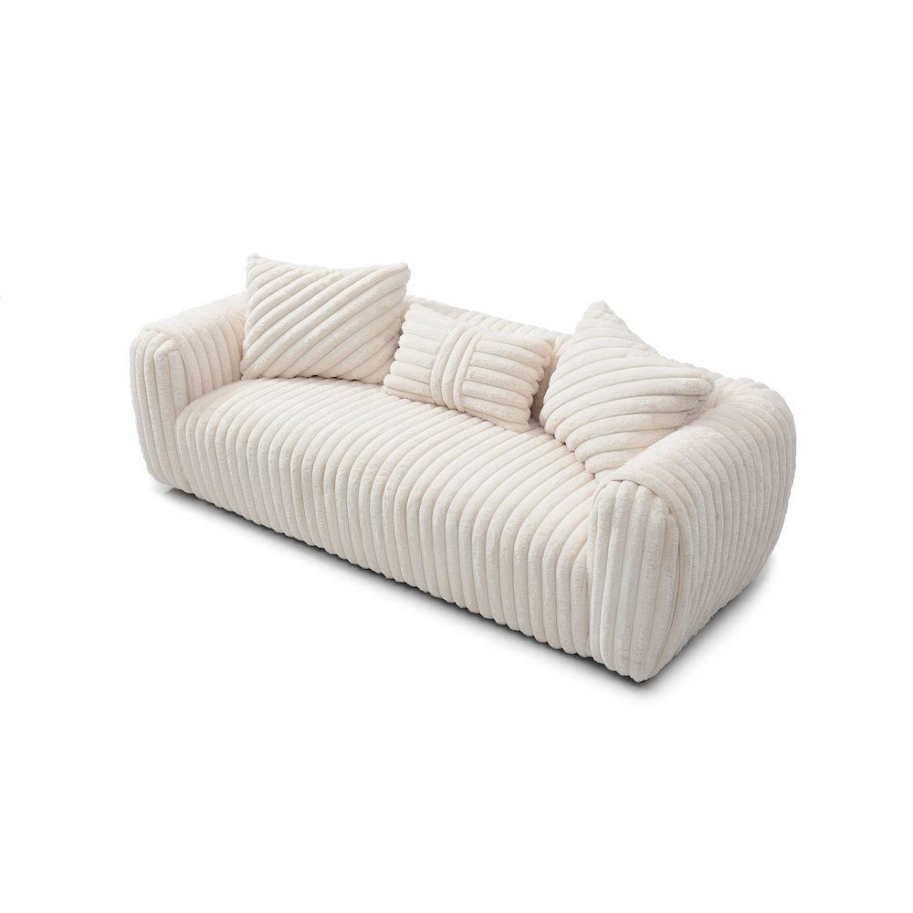Contemporary Cancun Sofa , White. Picture 3