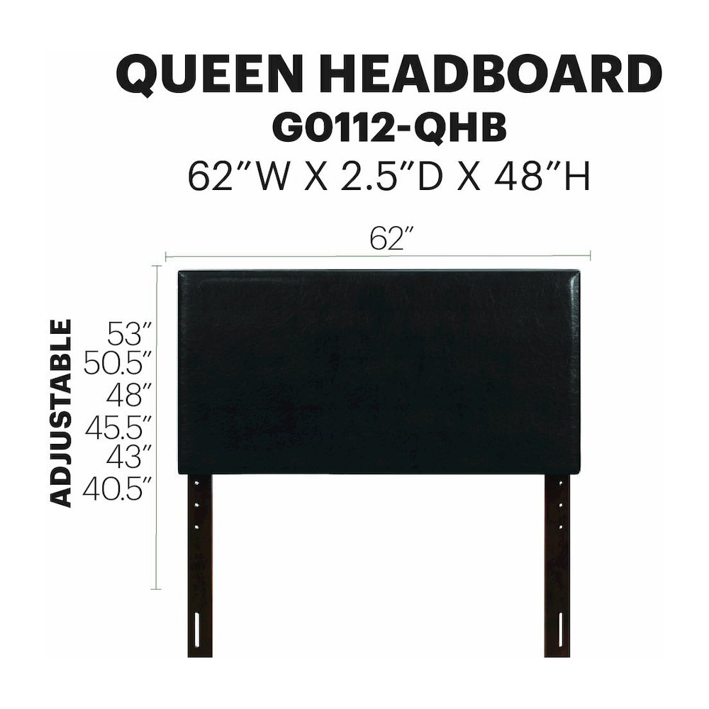 Glory Furniture Nova Queen Headboard in Black Color. Picture 7
