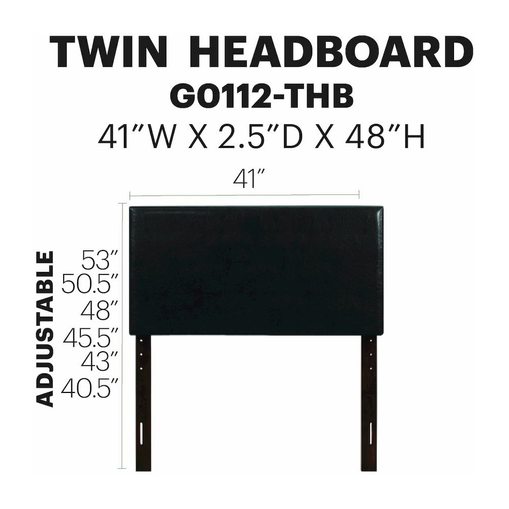 Glory Furniture Nova Twin Headboard in Black Color. Picture 7