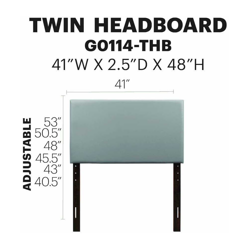 Glory Furniture Nova Twin Headboard in Light Grey Color. Picture 7