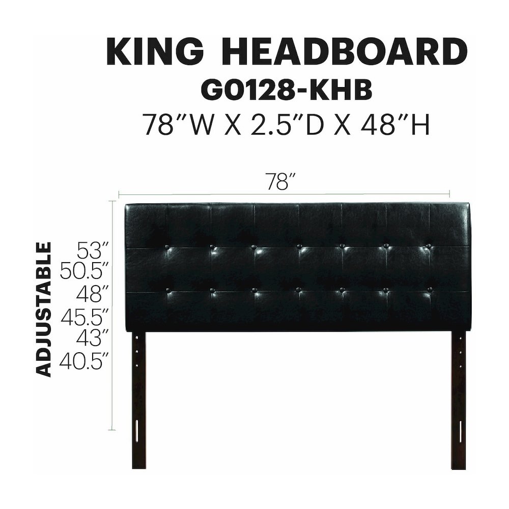 Glory Furniture Super Nova King Headboard in Black Color. Picture 15