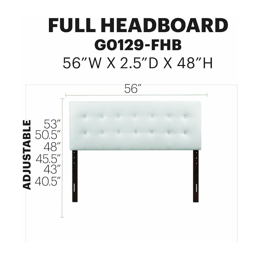 Glory Furniture Super Nova Full Headboard in White Color. Picture 15