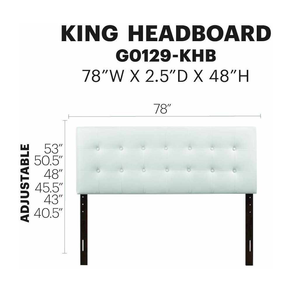 Glory Furniture Super Nova King Headboard in White Color. Picture 15