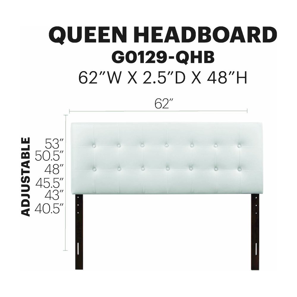 Glory Furniture Super Nova Queen Headboard in White Color. Picture 7