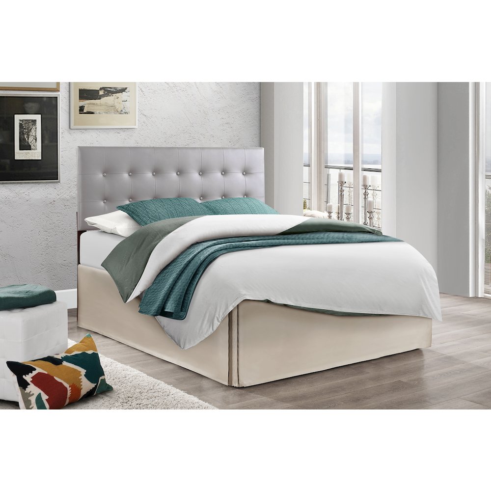 Glory Furniture Super Nova Queen Headboard in Light Grey Color. Picture 6