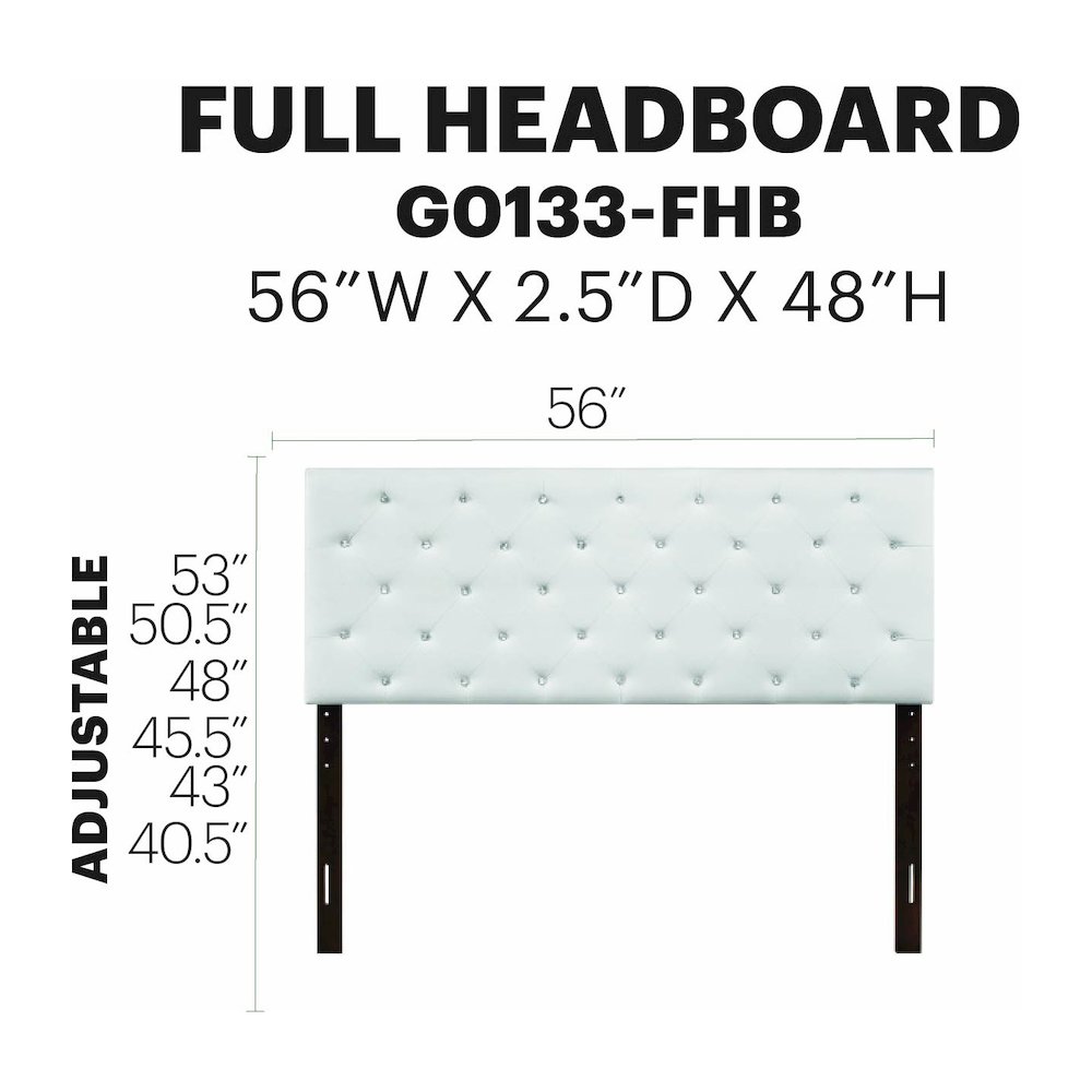 Glory Furniture Super Nova Full Headboard in White Color. Picture 15