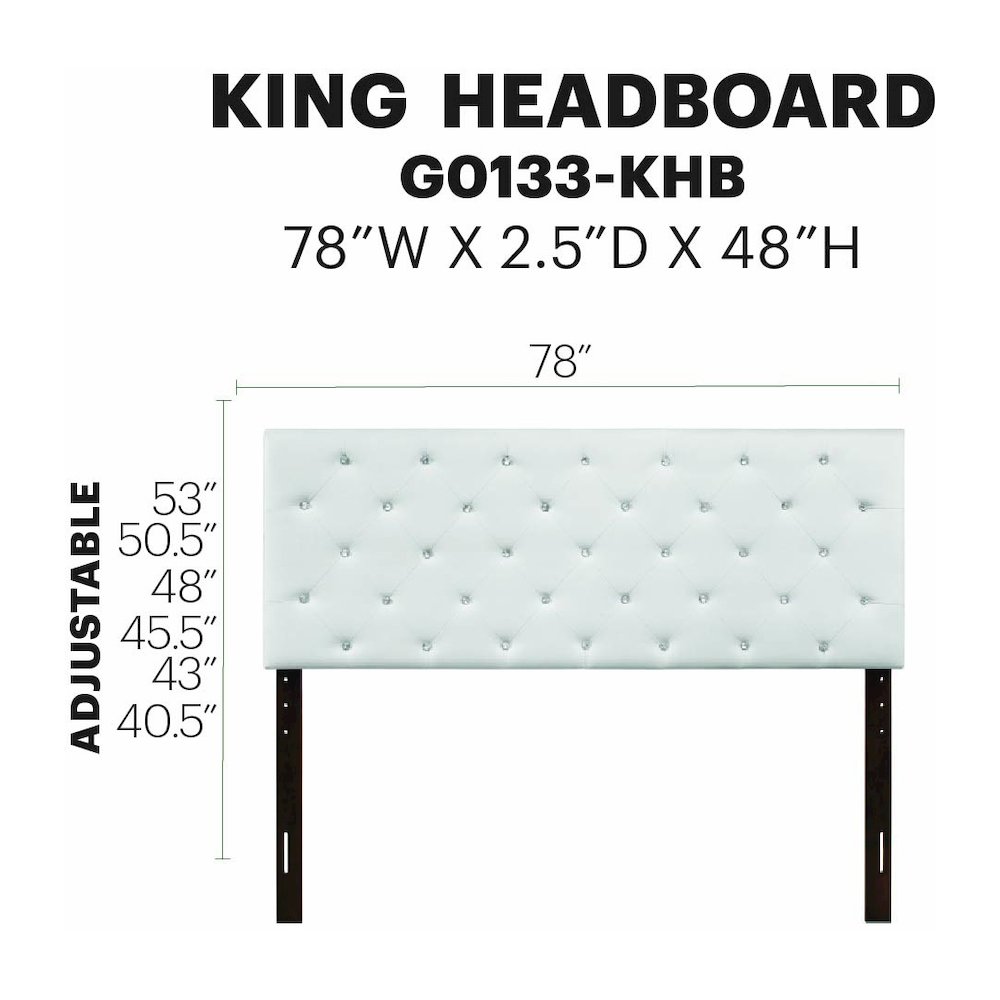 Glory Furniture Super Nova King Headboard in White Color. Picture 15