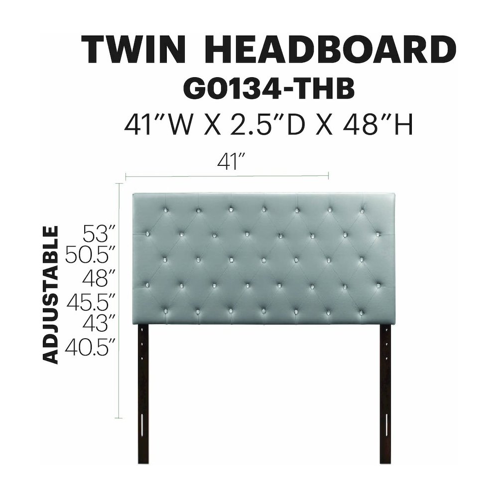 Glory Furniture Super Nova   Twin Headboard, Light Gray. Picture 7