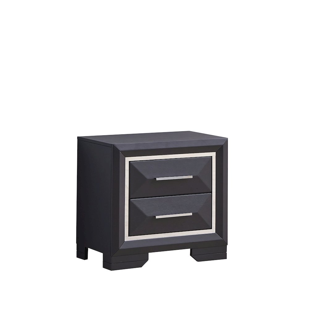 Glory Furniture Liverpool Nightstand in Black Color. Picture 1