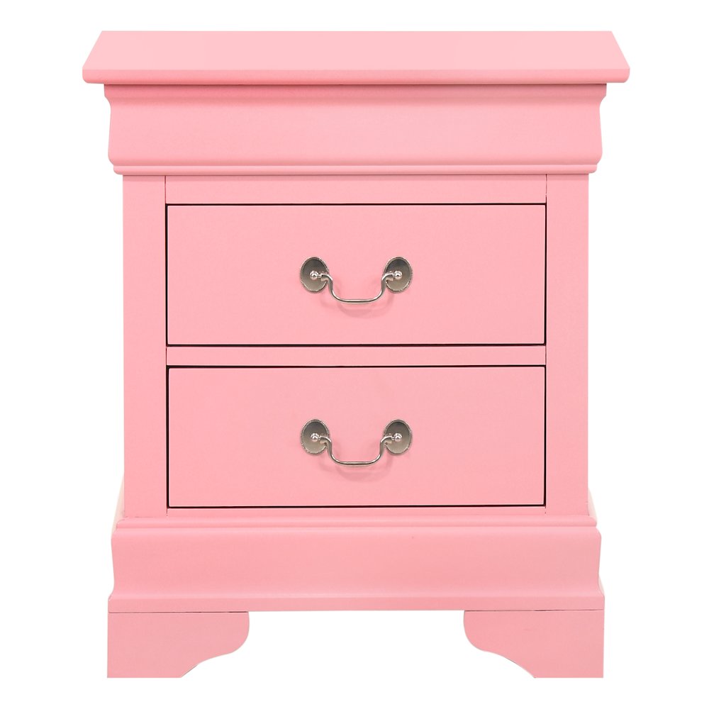 Glory Furniture LouisPhillipe Night Stand in Pink Color. Picture 2