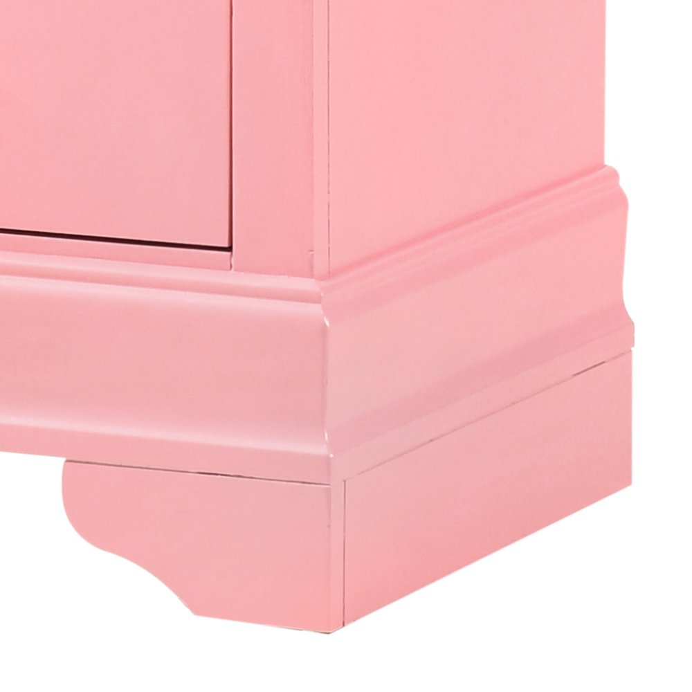 Glory Furniture LouisPhillipe Night Stand in Pink Color. Picture 6