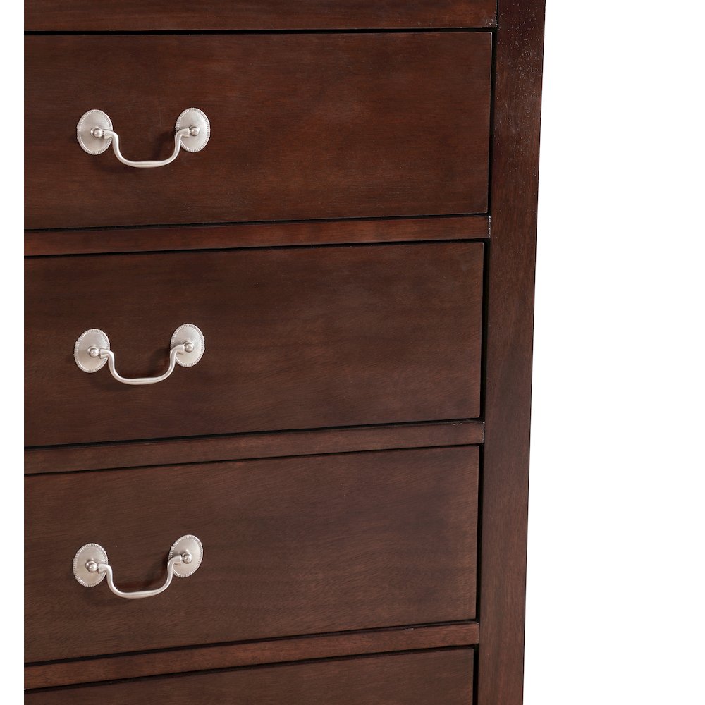 Glory Furniture LouisPhillipe Chest in Cappuccino Color. Picture 6