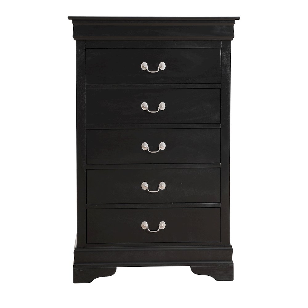 Glory Furniture LouisPhillipe Chest in Black Color. Picture 2