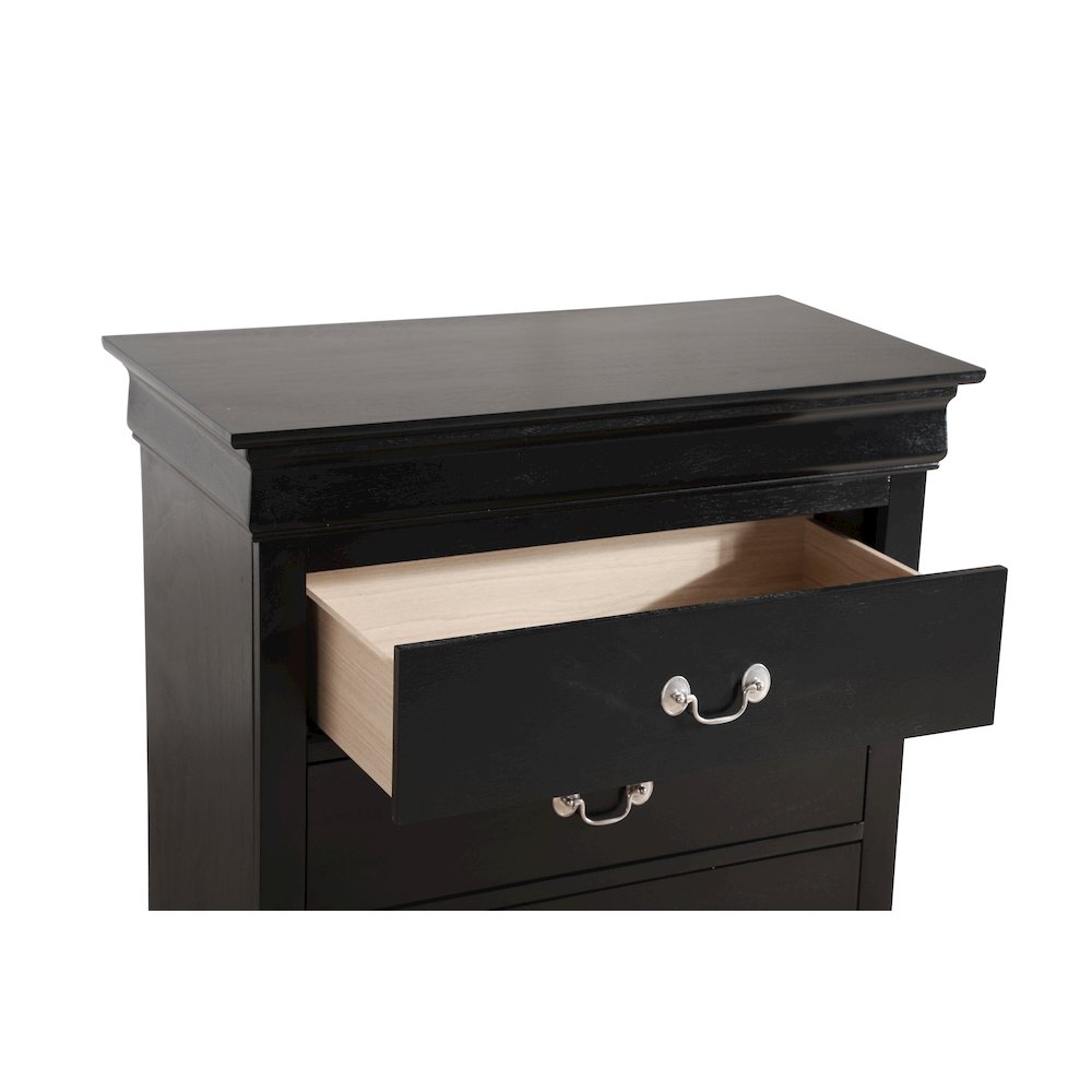 Glory Furniture LouisPhillipe Chest in Black Color. Picture 5